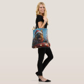 Belgische Herdershond Roller Coaster Kerstmis Tote Bag (Op model)
