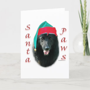 Belgische herdershond Santa Paws Feestdagen Kaart