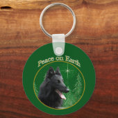 Belgische herdershond Vrede Sleutelhanger (Achterkant)