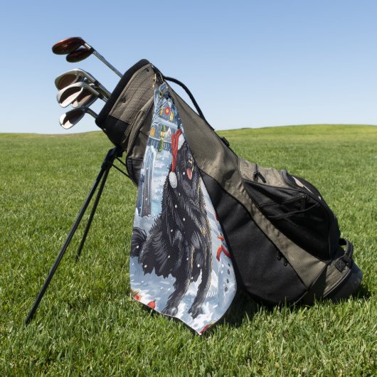 Belgische Herdershond Winter Wonderland Kerstmis Golfhanddoek (Groen)