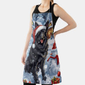 Belgische Herdershond Winter Wonderland Kerstmis Schort (Insitu)