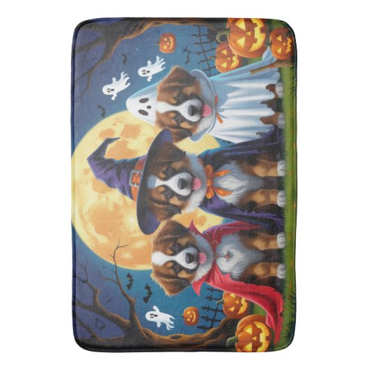 Belgische Herdershonden Pompoen Halloween Grappig Badmat (Voorkant Verticaal)