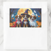 Belgische Herdershonden Pompoen Halloween Grappig Rechthoekige Sticker (Tas)