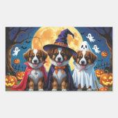 Belgische Herdershonden Pompoen Halloween Grappig Rechthoekige Sticker (Voorkant)