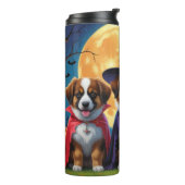 Belgische Herdershonden Pompoen Halloween Grappig Thermosbeker (Gedraaid links)