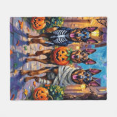 Belgische Herdershonden Trick-or-Treating Hallowee Fleece Deken (Voorkant (Horizontaal))