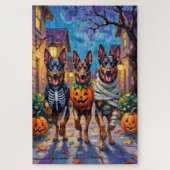 Belgische Herdershonden Trick-or-Treating Hallowee Legpuzzel (Verticaal)