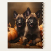 Belgische Herderspup Herfstvreugde Pompoen Planner (Achterkant)