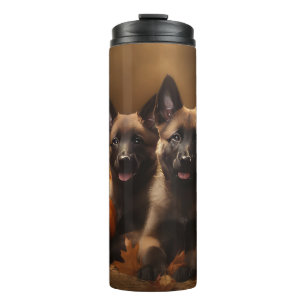 Belgische Herderspup Herfstvreugde Pompoen Thermosbeker