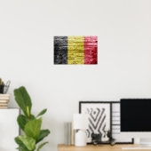 Belgische houten vlag poster (Thuiskantoor)