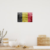 Belgische houten vlag poster (Keuken)