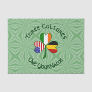 Belgische Ierse Amerikaanse Klaver Vlag Persoonlij Tissuepapier