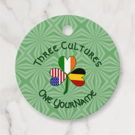 Belgische Ierse Amerikaanse Shamrock vlag geperson Bedankjes Labels