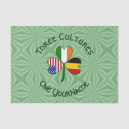 Belgische Ierse Amerikaanse Shamrock vlag geperson Tissuepapier