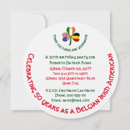 Belgische Ierse USA Shamrock gepersonaliseerde ver Kaart