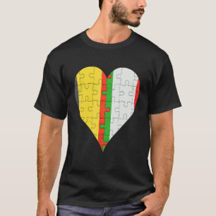 Belgische Italiaanse vlag : Heart T-shirt