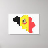 Belgische kaart canvas afdruk (Voorkant)