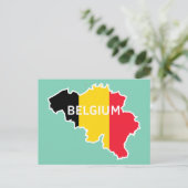 Belgische kaart en vlag (Staand voorkant)