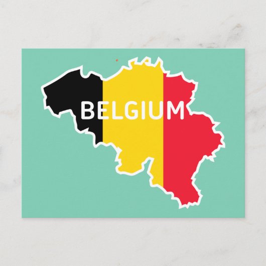 Belgische kaart en vlag (Voorkant)