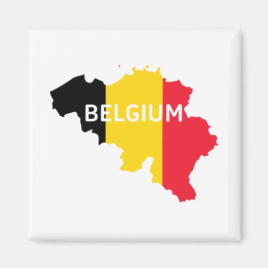 Belgische kaart en vlag magneet (Voorkant)