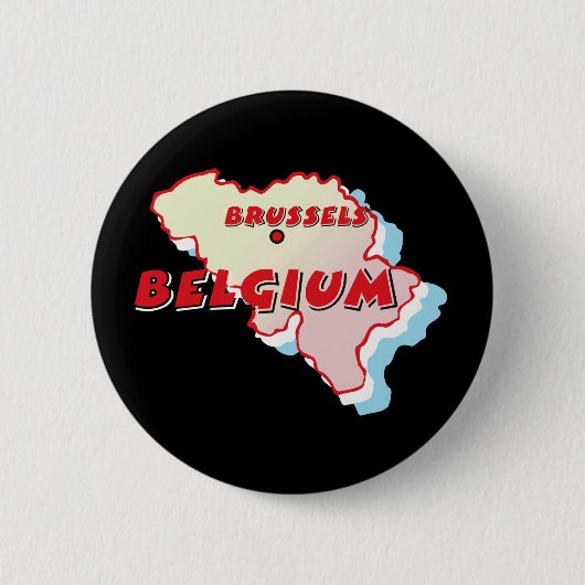Belgische kaart ronde button 5,7 cm (Voorkant)