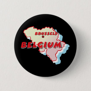 Belgische kaart ronde button 5,7 cm