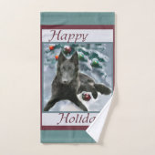 Belgische kersthond bad handdoek (Handdoek)