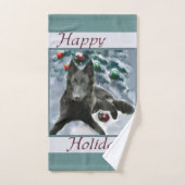Belgische kersthond bad handdoek (Handdoek)