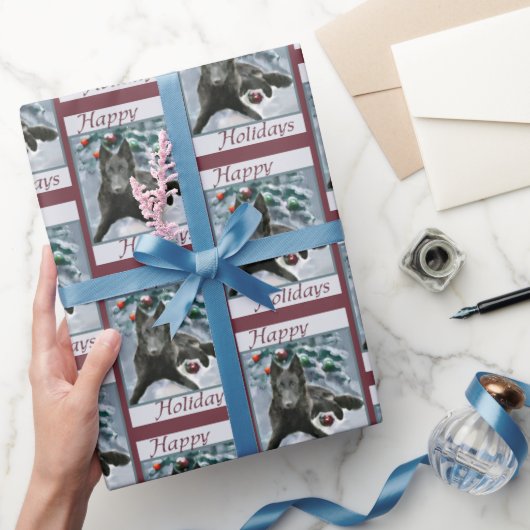 Belgische kersthond cadeaupapier (Geschenken)