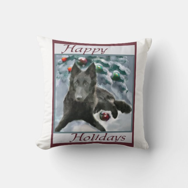 Belgische kersthond kussen (Voorkant)