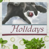 Belgische kersthond theedoek (Gevouwen)