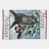 Belgische kersthond theedoek (Horizontaal)