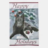 Belgische kersthond theedoek (Verticaal)