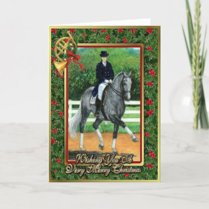 Belgische kerstkaart voor Warmbloed Dressage Feestdagen Kaart