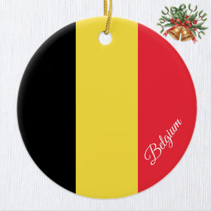 Belgische Kerstversiering, Belgische Vlag Keramisch Ornament