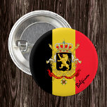 Belgische knop, patriottische Belgische vlag mode Ronde Button 3,2 Cm<br><div class="desc">Buttonnen: België & Belgische vlag - houd van mijn land,  reizen,  vakantie,  nationale patriotten/sportfans</div>