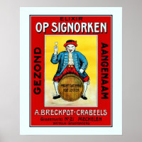 Belgische likeur met Mechelen-pop van 1930