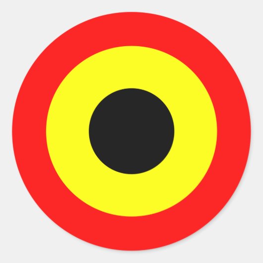 Belgische luchtmacht Roundel Ronde Sticker (Voorkant)