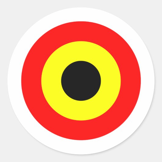 Belgische luchtmacht Roundel Ronde Sticker (Voorkant)