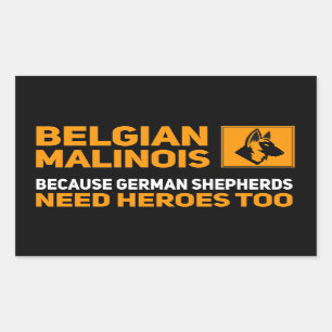 Belgische Malinese Duitse herders hebben ook helde Rechthoekige Sticker