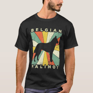 Belgische Malinoi Dog Retro 70s T-shirt