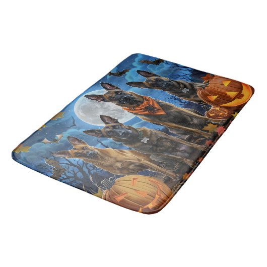 Belgische Malinoi Halloween Spooky Badmat (Gekanteld)