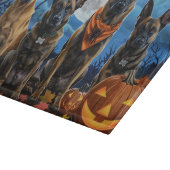 Belgische Malinoi Halloween Spooky Snijplank (Hoek)