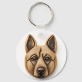 Belgische Malinoi hond 3D geïnspireerd Sleutelhanger (Achterkant)
