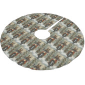 Belgische Malinoi Hond Rijden Motorfiets Kerstmis Kerstboom Rok (Gekanteld)