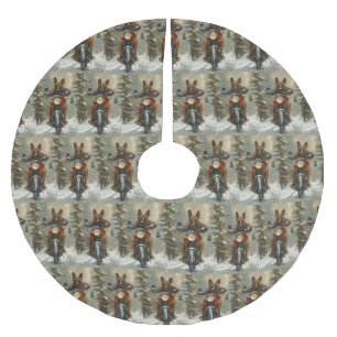 Belgische Malinoi Hond Rijden Motorfiets Kerstmis Kerstboom Rok