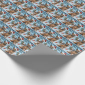 Belgische Malinoi Hond Winter Wonderland Kerstmis Cadeaupapier (Hoek)