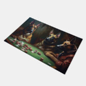 Belgische Malinoi Honden Spelen Poker Art Deurmat (Schuin)