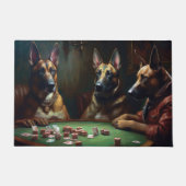 Belgische Malinoi Honden Spelen Poker Art Deurmat (Voorkant)