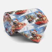 Belgische Malinoi in Sledge Laat het Sneeuw Kerstm Stropdas (Opgerold)